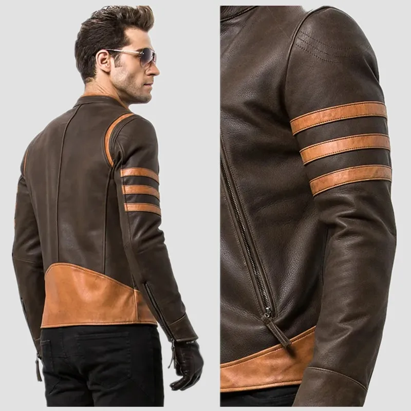 

2024 Spring Men Motorcycle Cavalier Jacket for Game Design Jacket Gentlemen PU Leather Outerwear Coat