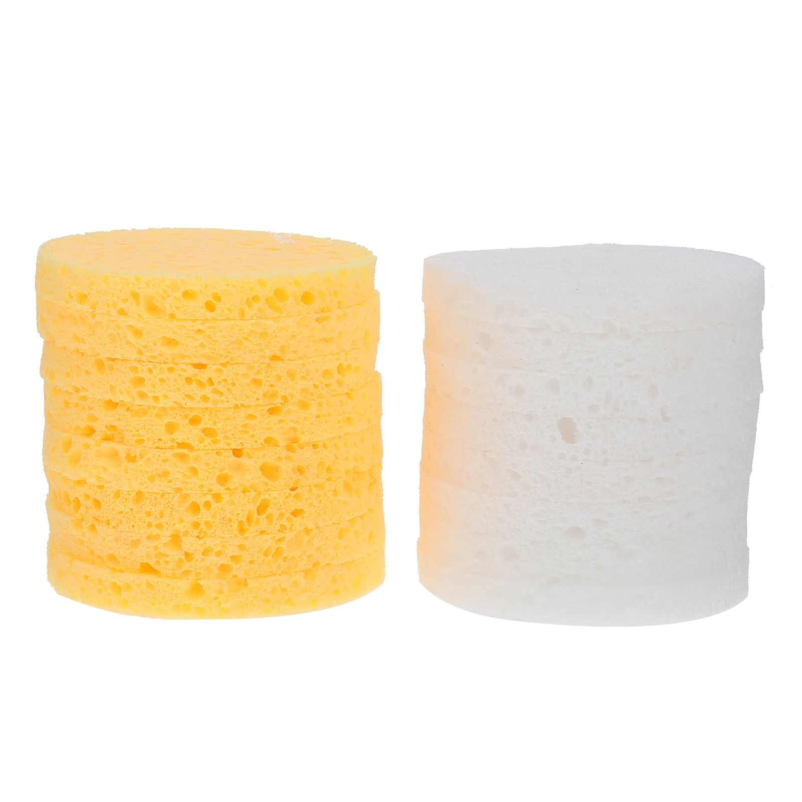 100 stücke Gelb Holz Zellstoff Baumwolle Make-Up Entferner Pads Runde Reinigung Schwämme Gesichts Reinigung Werkzeuge Hautpflege Tiefen Sauber