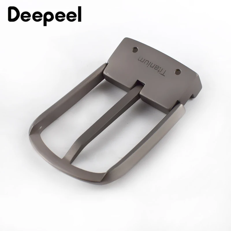 Deepeel 36/38 مللي متر التيتانيوم النقي حزام أبازيم غير قابل للصدأ الرجال مشبك مضاد الأرجية الأعمال أحزمة غير رسمية حلقة مع أدوات مسامير