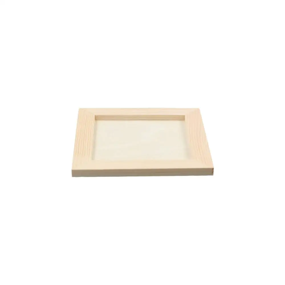 Art Puzzle Holder DIY Blank Clay Frames Painting Drawing DIY Handcraft Wooden Photo Holders Desktop Ornament Multi Size