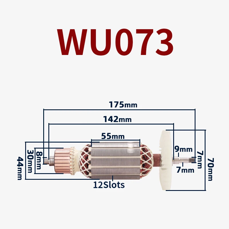 

AC220-240V WU073 Armature Rotor Accessories for WORX WU073 Cloudstone Machine Armature Rotor Anchor Replacement