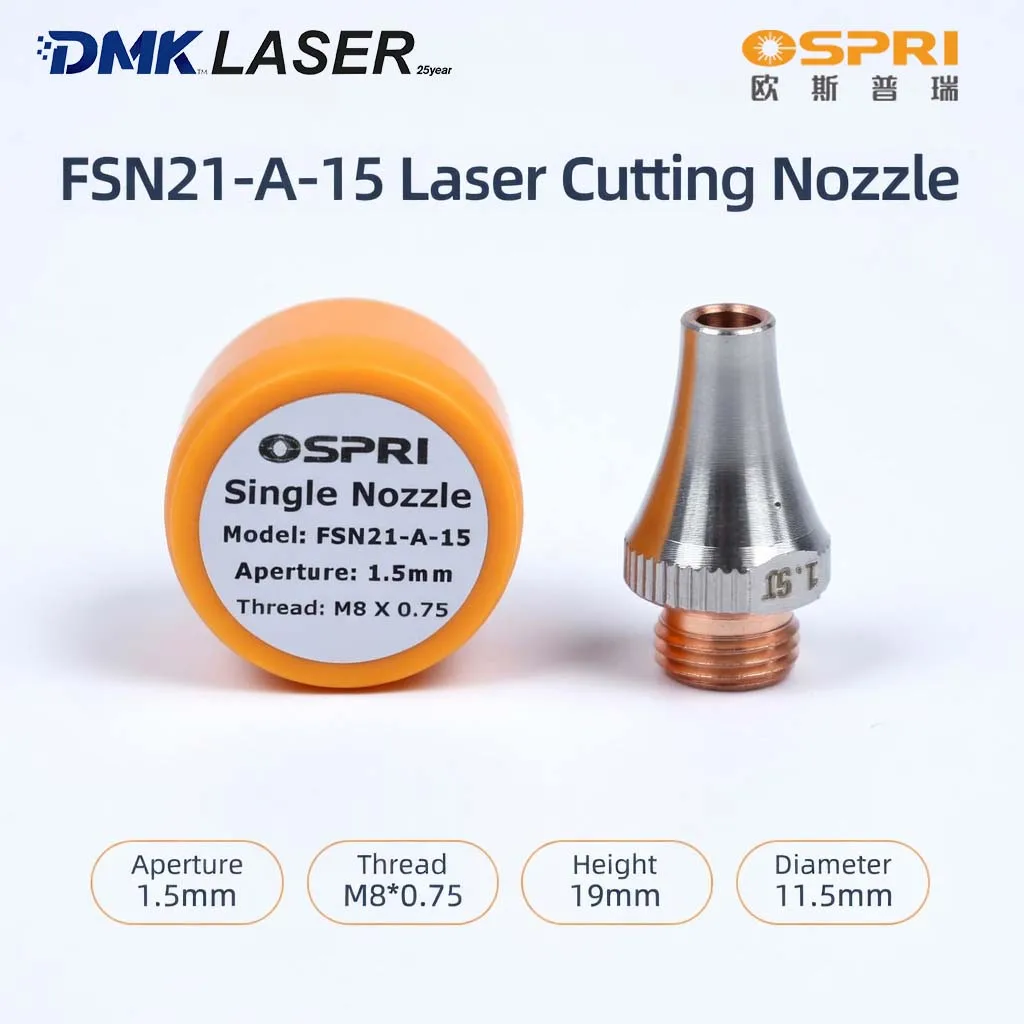 OSPRI Original/OEM FSN21-A FSN21-B Laser Cutting Nozzle D11.5 M8 H19 3D Cutter Nozzle For Ospri BOCI Laser Cutting Head