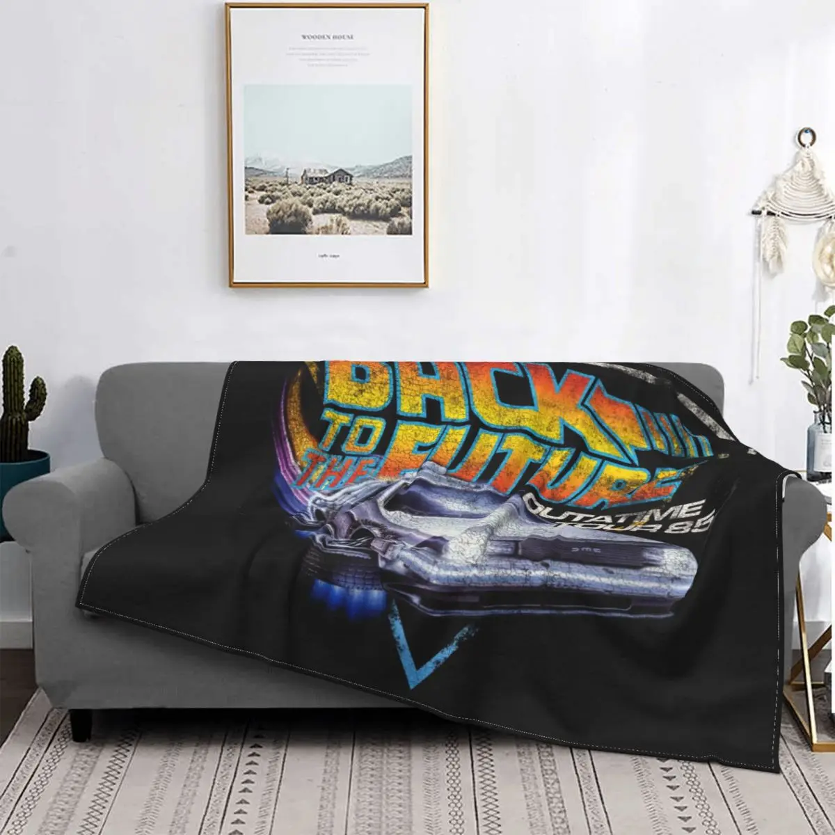 Outatime Tour 85 Blanket DMC Automobile Fleece Autumn/Winter Breathable Ultra-Soft Throw Blankets For Bedding Plush Thin Quilt