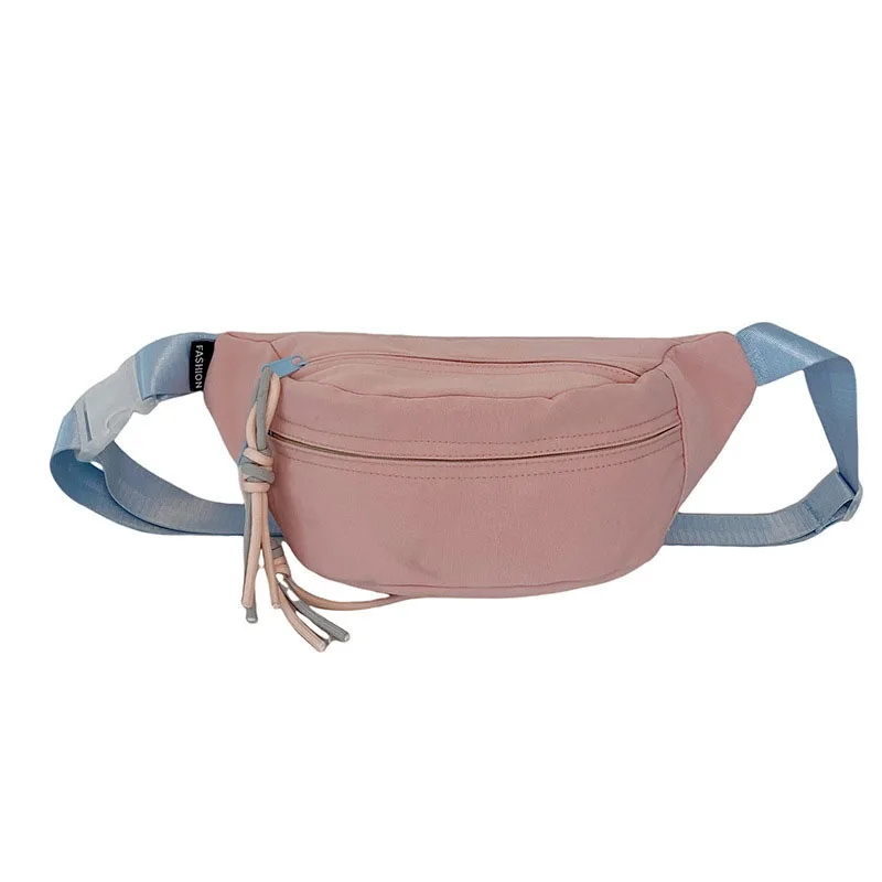 Chest Bags For Ladies Nylon Shoulder Crossbody Bag Casual Solid Color Large Capacity Waist Pack Bag Ladies Sport Running Bag
