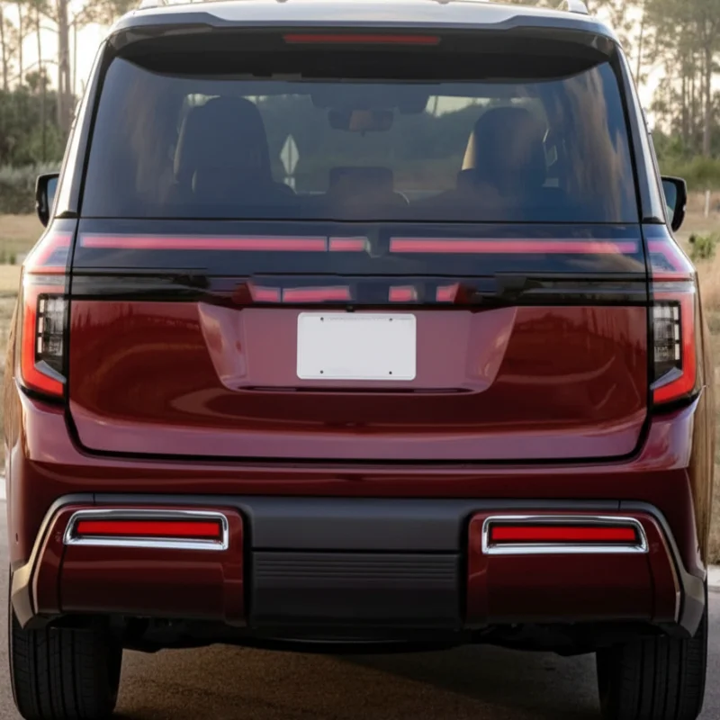 

Для Nissan Armada Y63 2025 2026 ABS хромированные задние противотуманные фары, крышка лампы, накладка на бампер, отражатель, аксессуары для автомобиля