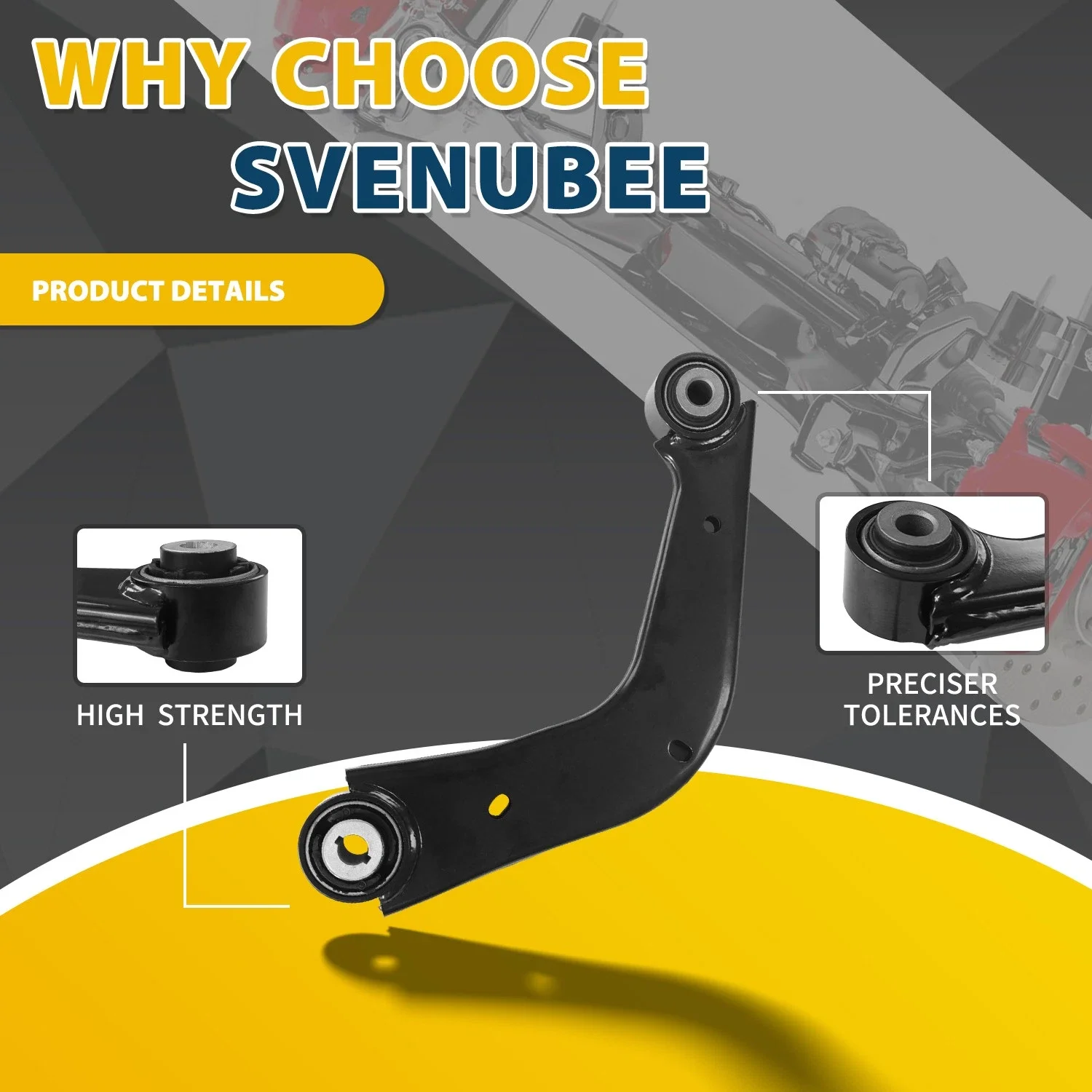 Svenubee 4Pcs Rear Upper Lower Forward Control Arm Kit - Fit for 2013-2019 Fusion MKZ SSV Plug-In Hybrid Police Responder Hybrid