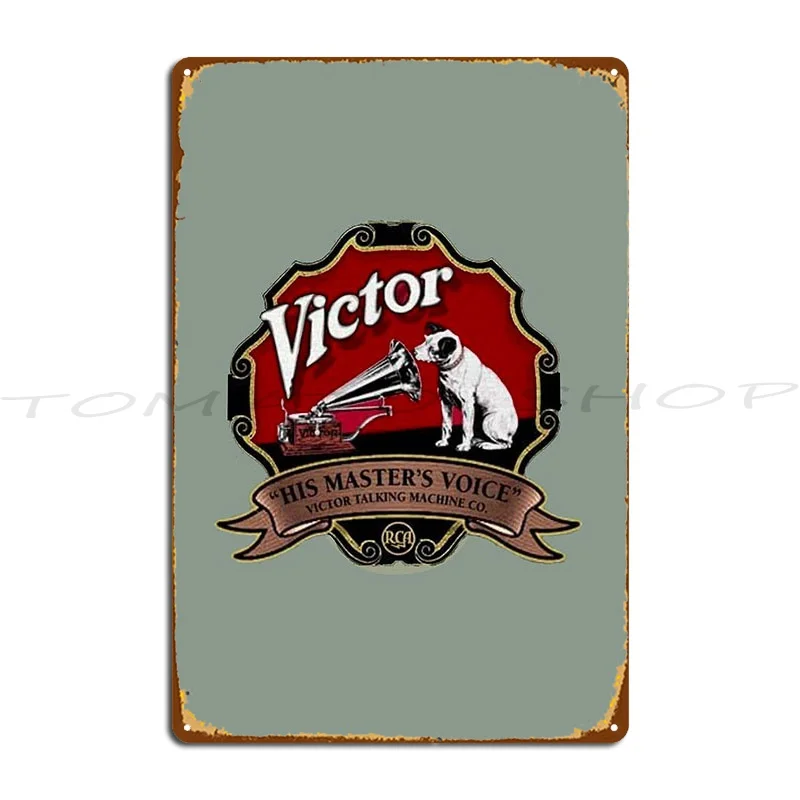Vintage Red Record Label Clock His Master’s Voice You Know It By This  Metal Plaque Plaques Bar Pub Create Iron  Tin Sign Poster