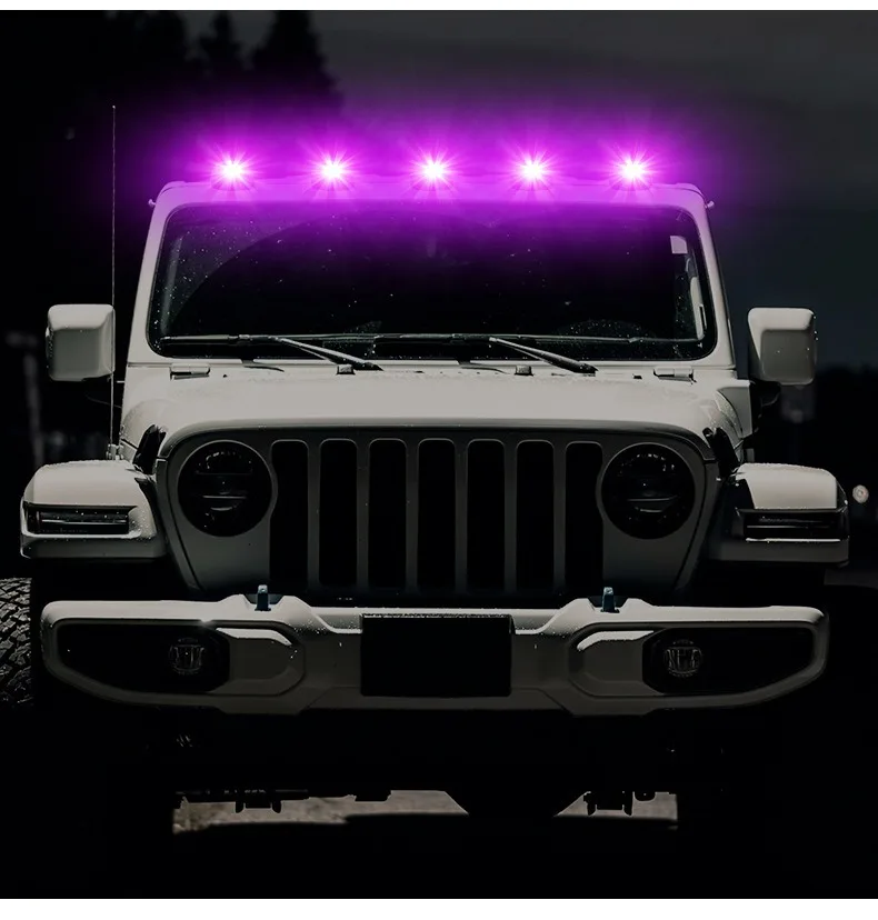 التحكم اللاسلكي أضواء الكابينة الشمسية سيارة شاحنة سقف LED منارة ستروب أضواء تحذير الطوارئ مصباح الملاحة الشمسية 8 ألوان