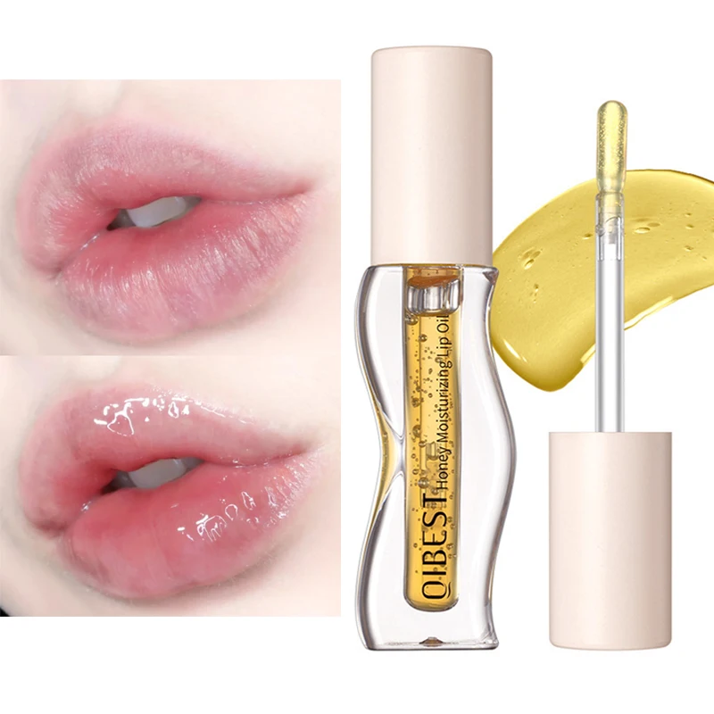 Glitter trasparente oro olio per labbra lunga durata Non appiccicoso idrata Lipgloss Lip Tint Lip Plumper labbra cura cosmetici coreani