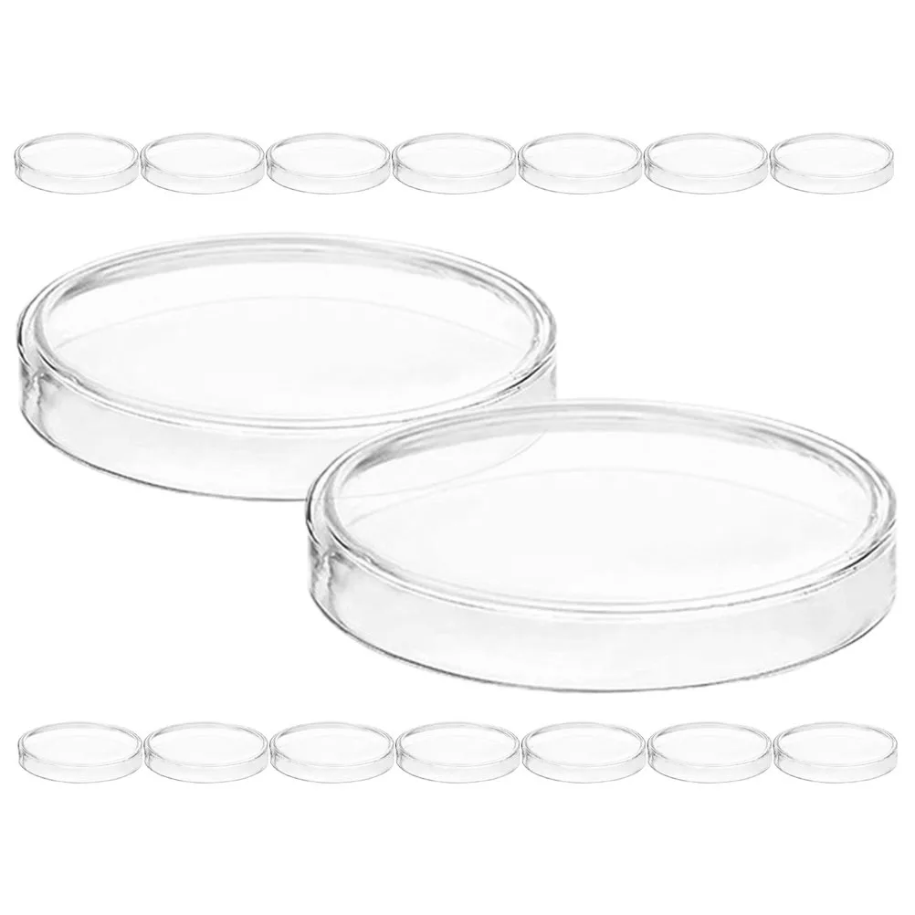 

Clear Petri Dish Science Laboratory Cell Culture Empty Dishes with Lids Plates Supplies