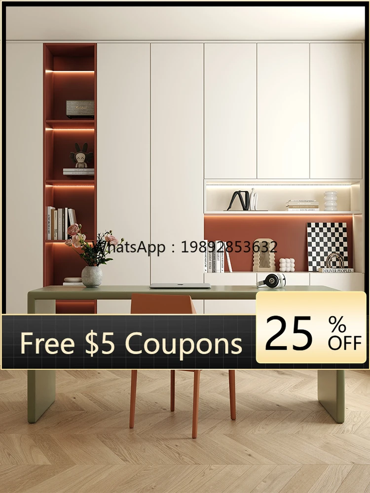 LYY Desk Simple Modern Colorful Lacquer Living Room Storage Bedroom Writing Study Calligraphy Solid Wood Office Desk