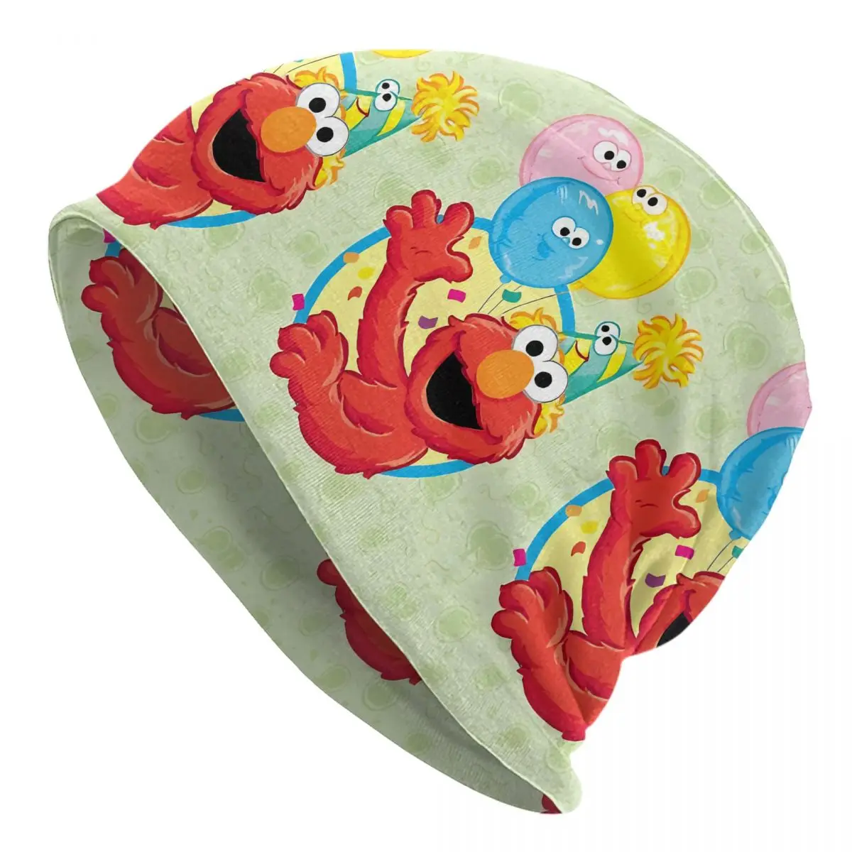 

Sesame Street Cartoon Bonnet Hat Autumn Winter Ski Skullies Beanies Hat Elmo Birthday Unisex Spring Dual-use Cap