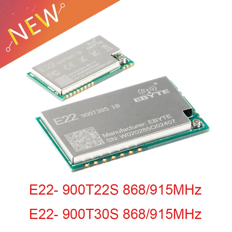 SX1262 LoRa 868MHz 915MHz Spread Spectrum Wireless RF Transceiver Module 22dBm 30dBm UART Serial Port E22-900T22S E22-900T30S