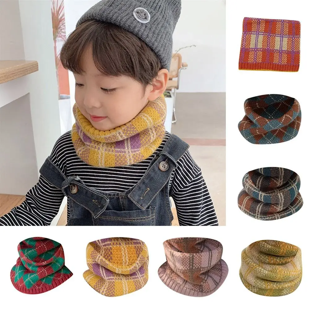 Thickened Baby Thermal Neck Warmer Windproof Coldproof Soft Boys Girls Knitted Scarf Elastic Snood Cowl Tube Autumn Winter