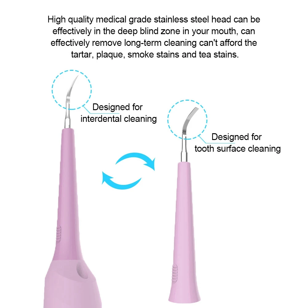 Strumento elettrico portatile per la rimozione della placca del tartaro dentale strumento per la cura dell'igiene orale per i viaggi a casa uso dentista sbiancare i denti detergente