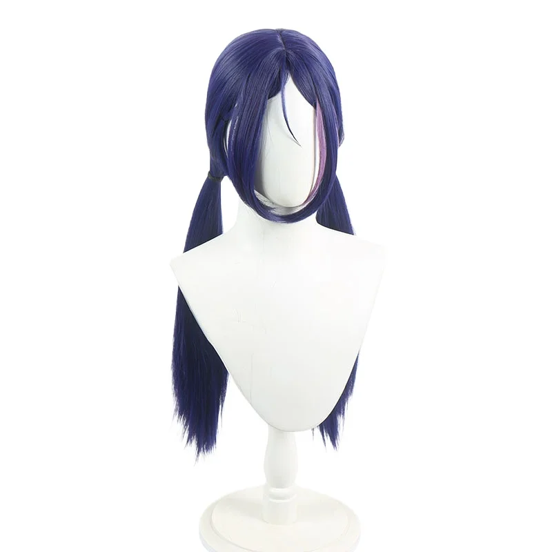 Mita cosplay peruca jogo miside louco 68cm longo azul roxo peruca cosplay anime perucas sintéticas resistentes ao calor