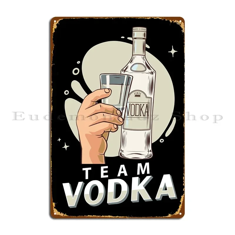 Carteles de Metal de patata rusa de Vodka, diseño de placas de cine impresas clásicas, cartel de estaño