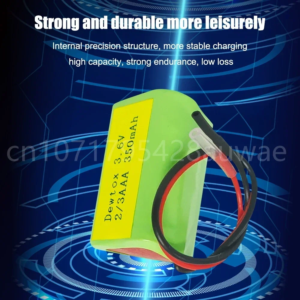 케이블 포함 NI-MH 충전식 배터리, 회로 기판 의료 장비 완구용, 3.6V 2/3AAA 2/3, AAA 350mAh, 3 * 배터리