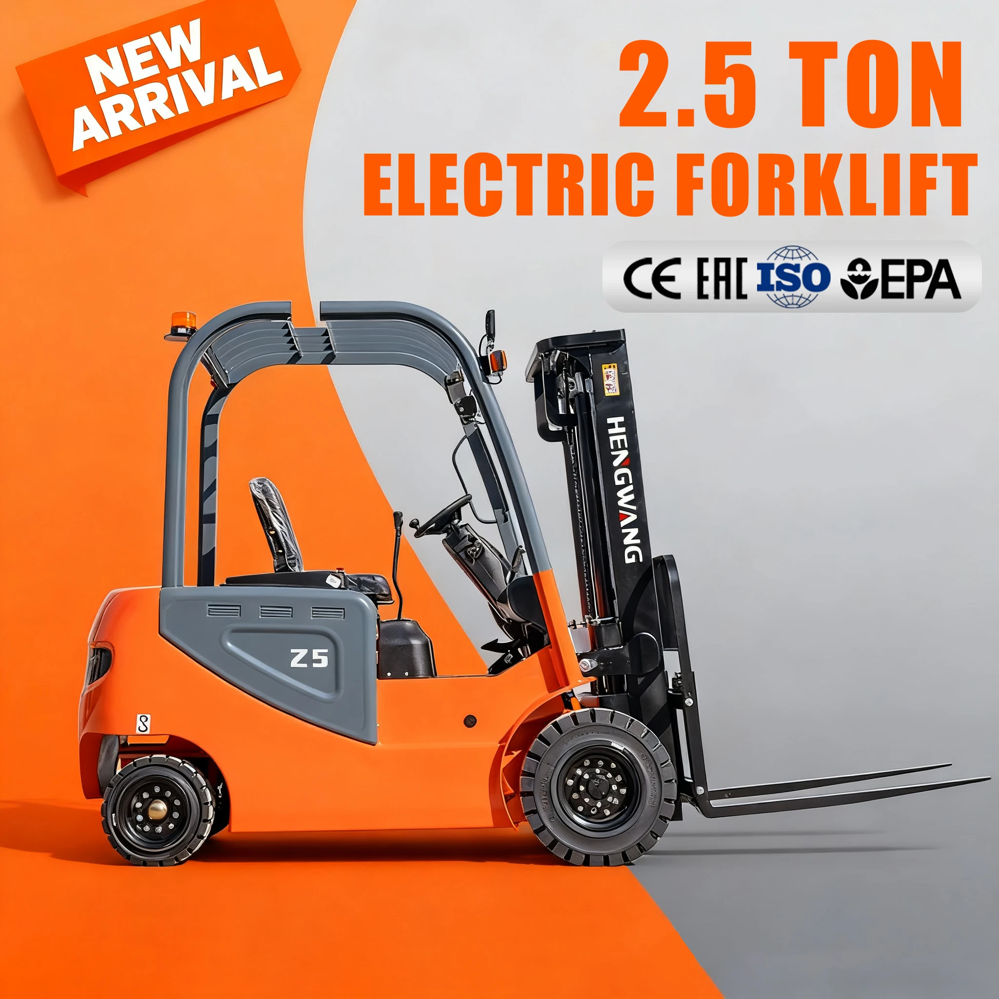 

2.5Ton Electric Forklift 3m Lift Wide Field of View Suitable for Warehouses/Factories Narrow Channel Operation Customizable