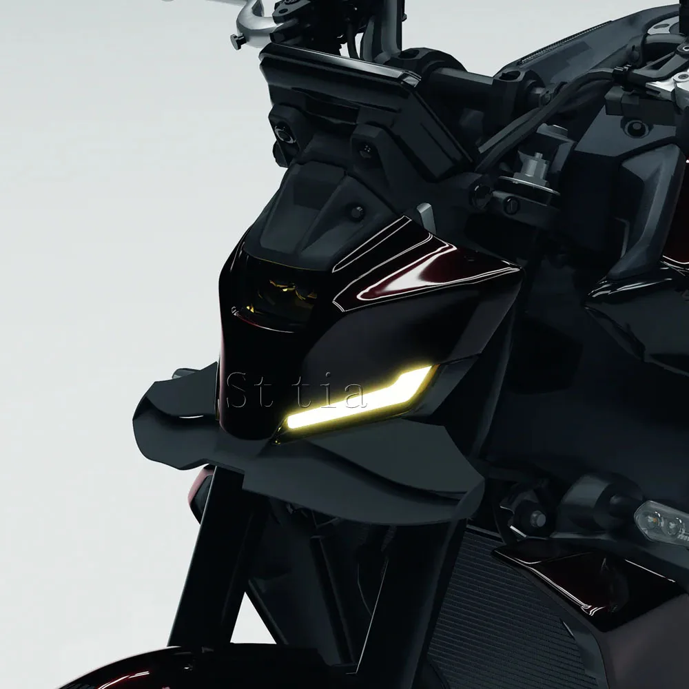 لياماها MT 09 MT-09 MT09 SP 2024 2025 دراجة نارية الكربون Downforce عارية المفسدين الأمامي الجناح الهوائية الجناح الجبهة سبويل #5