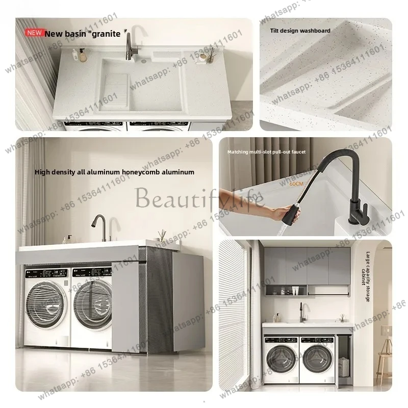 double washing machine cabinet balcony cabinet dryer combination small apartment washing machine cabinet significant other