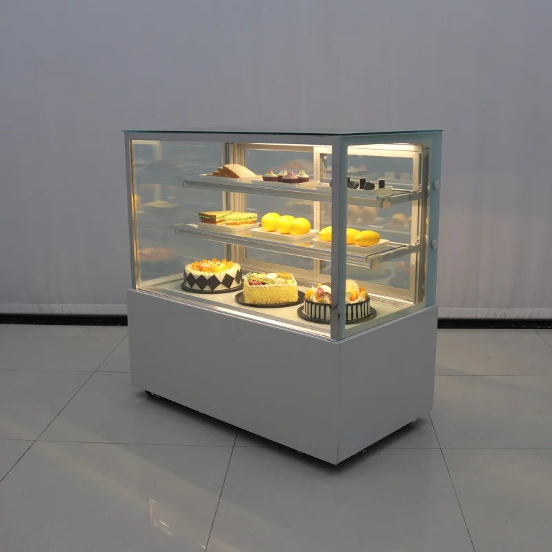 

custom.0.9m 1.2m 1.5m 1.8m straight curved glass back open refrigerated cake display cases/bread bakery display /cake display co