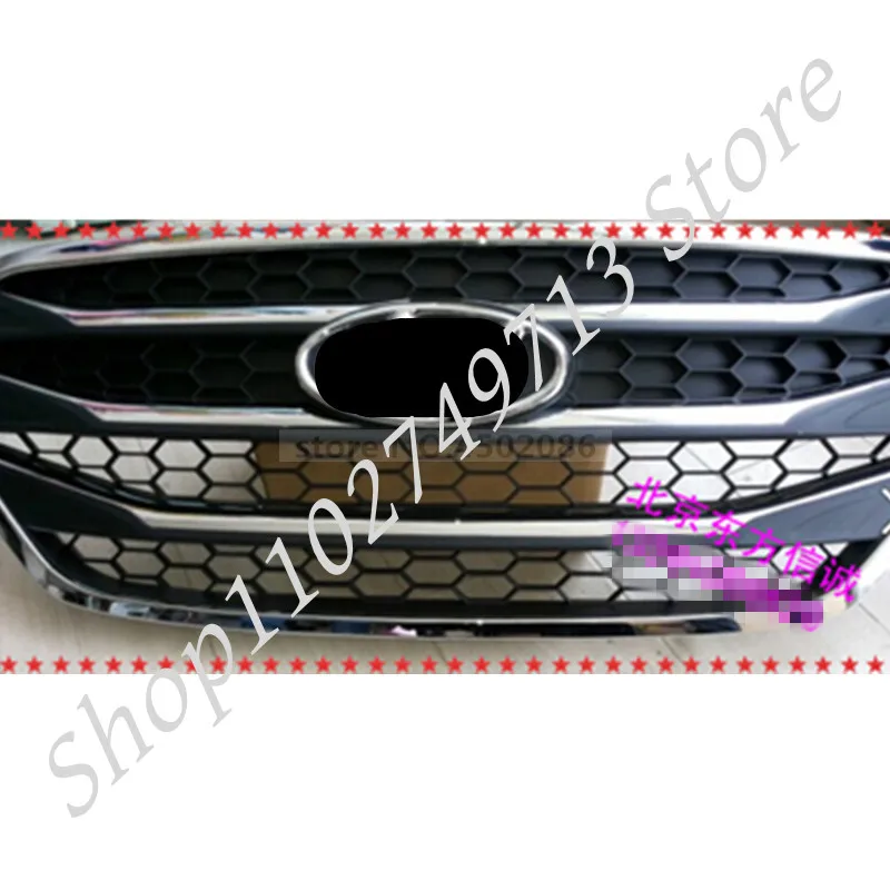 For Hyundai ix35 2013-2015 high quality ABS chrome front grille Refit around trim trim grills Racing.