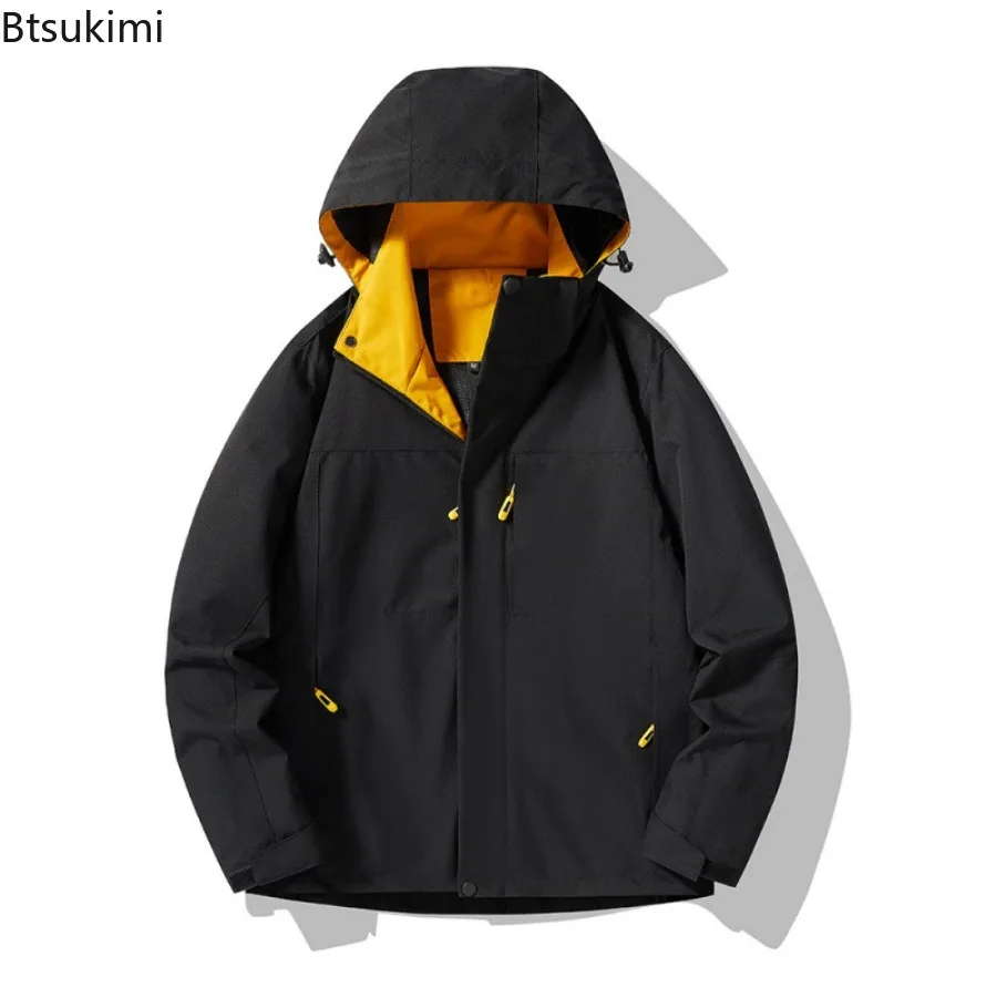 

Spring Autumn Men's Softshell Hiking Jackets Man Woman Casual Mountain Climbing Clothes Couple Waterproof Windbreak Hooded Coats