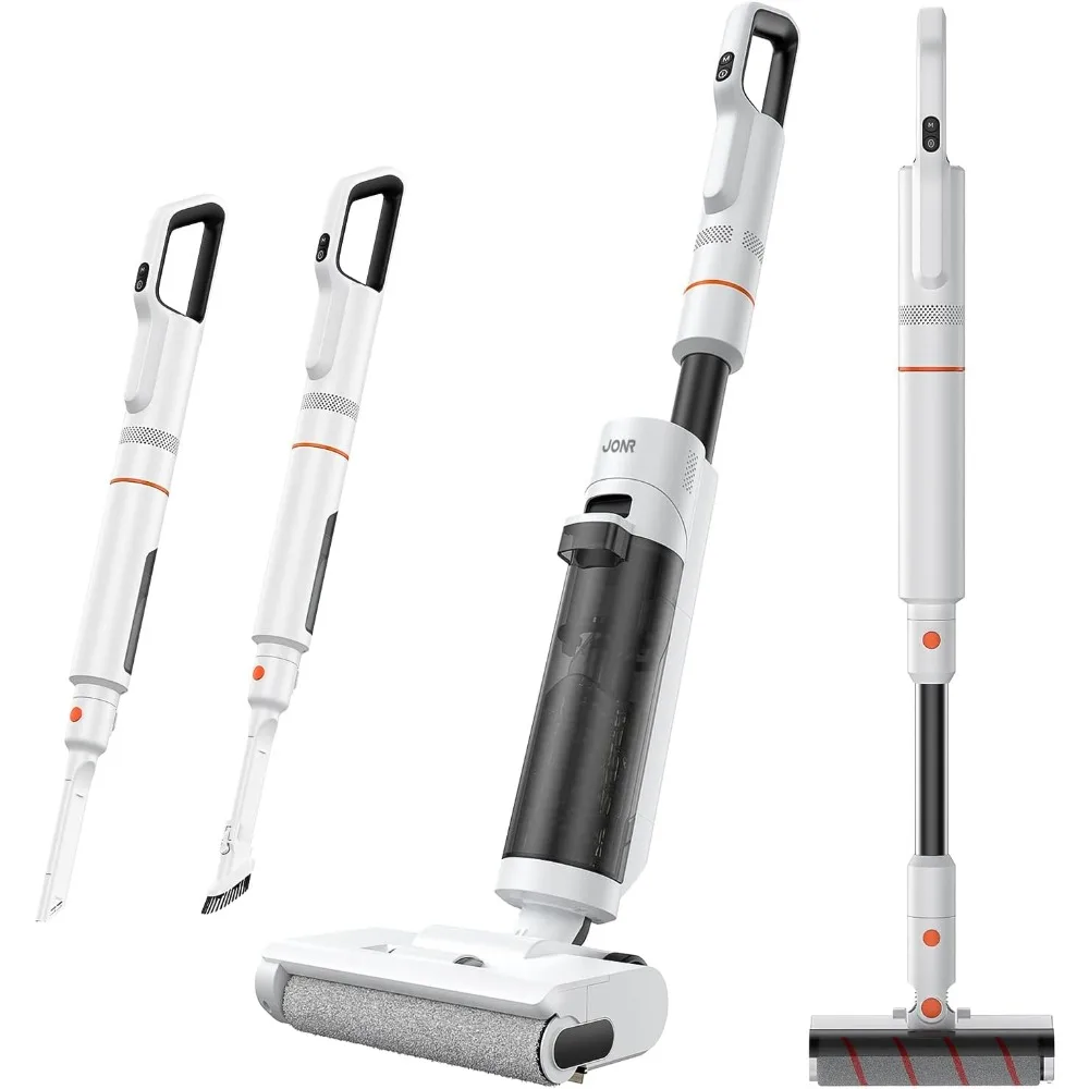 Беспроводной пылесос 4-в-1 для влажной и сухой уборки с мощностью всасывания 17000 Па, функциями самоочистки и автоматической сушки