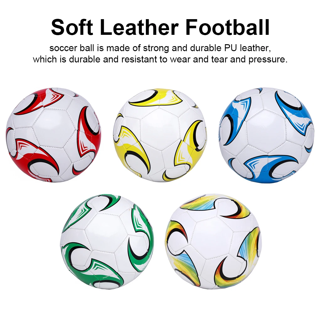 

20cm Children Football Professional Competition Athlete Match PU Soccer Practicing Balls for Outdoor Gym Playground Red