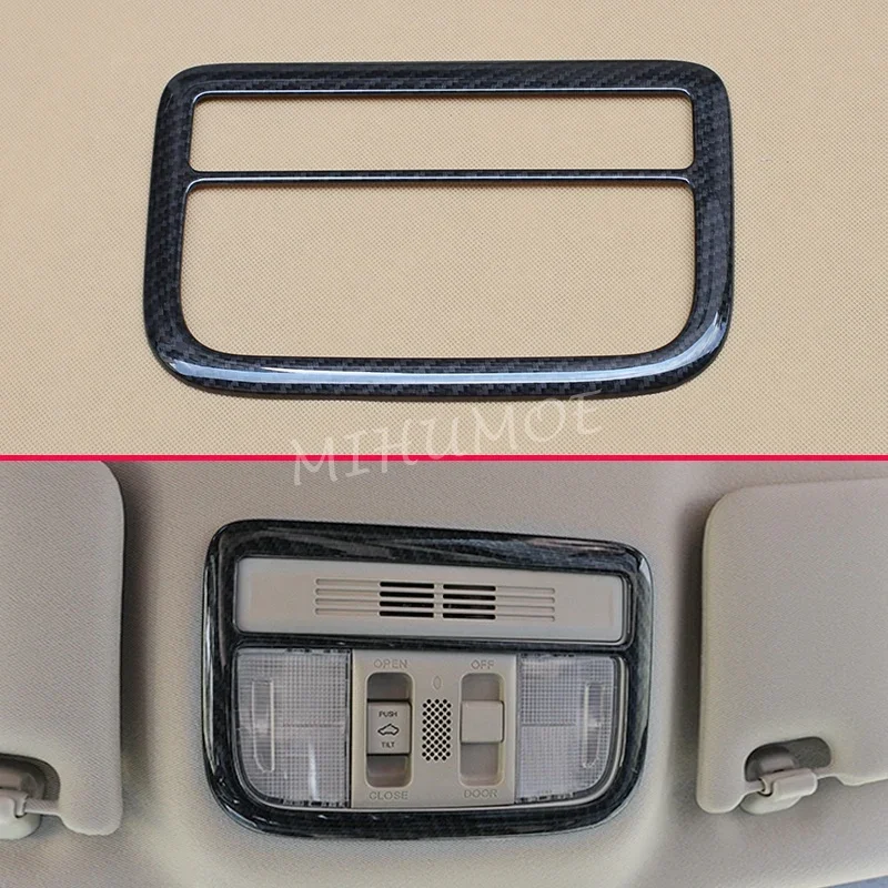 Interior Roof Reading Light Switch Cover Trims For Honda Civic 10th 2016-2021 Carbon Fiber