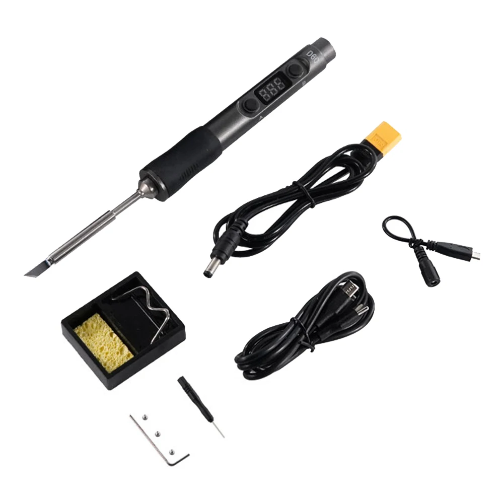 SQ-D60B Pro 65W Electric Soldering Iron 400 ℃ Thermostatic Adjustable Soldering Iron PD3.0 Outdoor Repair Welding Tool