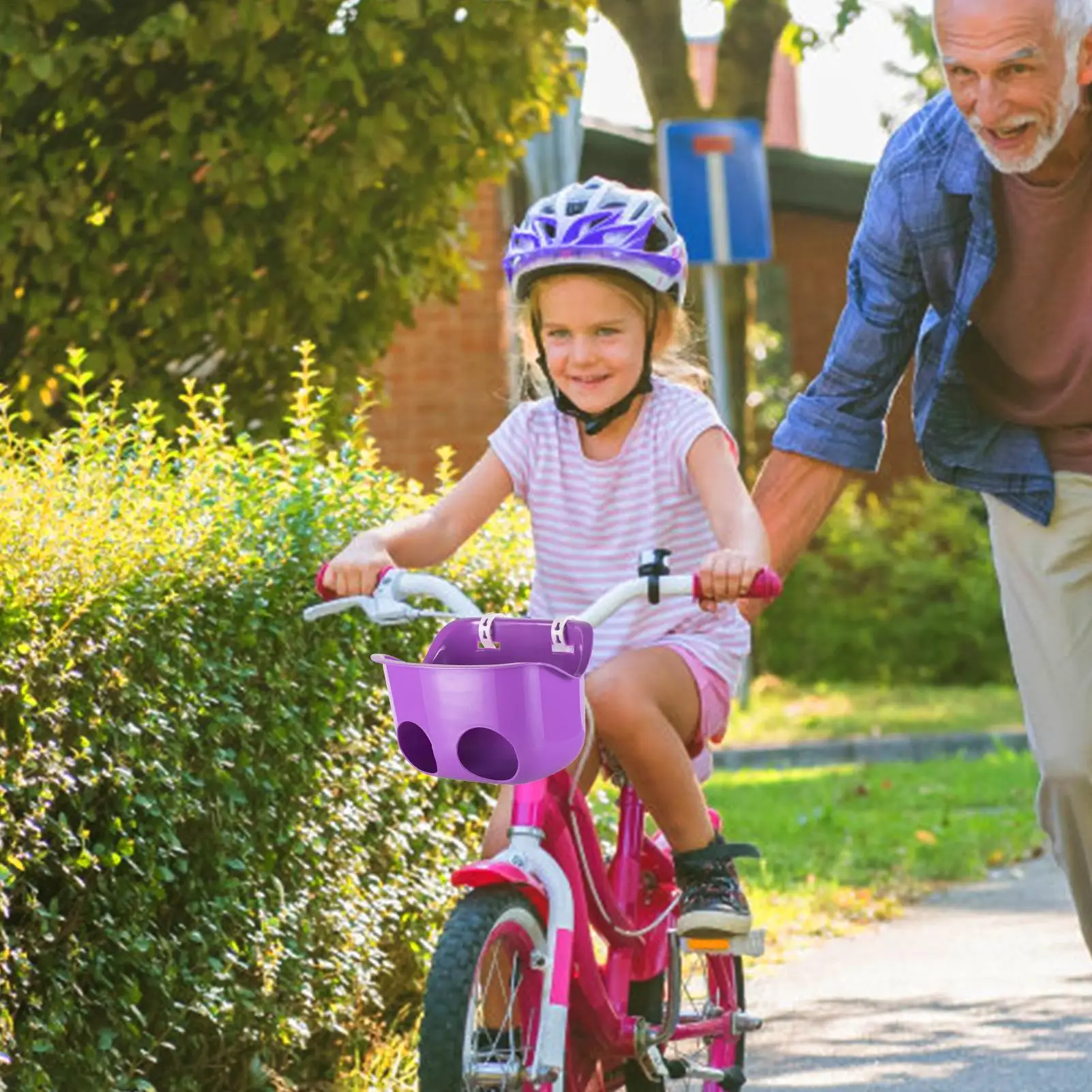 Doll Bicycle Seat Kids Gift Easy to Mount Decorate Doll bicycle seat basket balance bikes tricycles baby strollers view 3