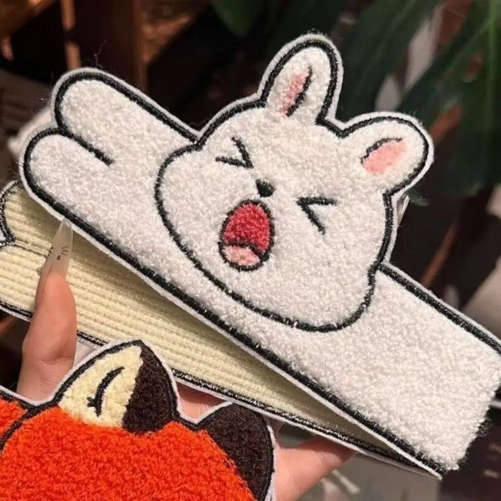 New Long Animal Shape Cartoon Headband Soft with Hook and Loop Closure Face Washing Headband Bangs Hair Clip Hair Accessory