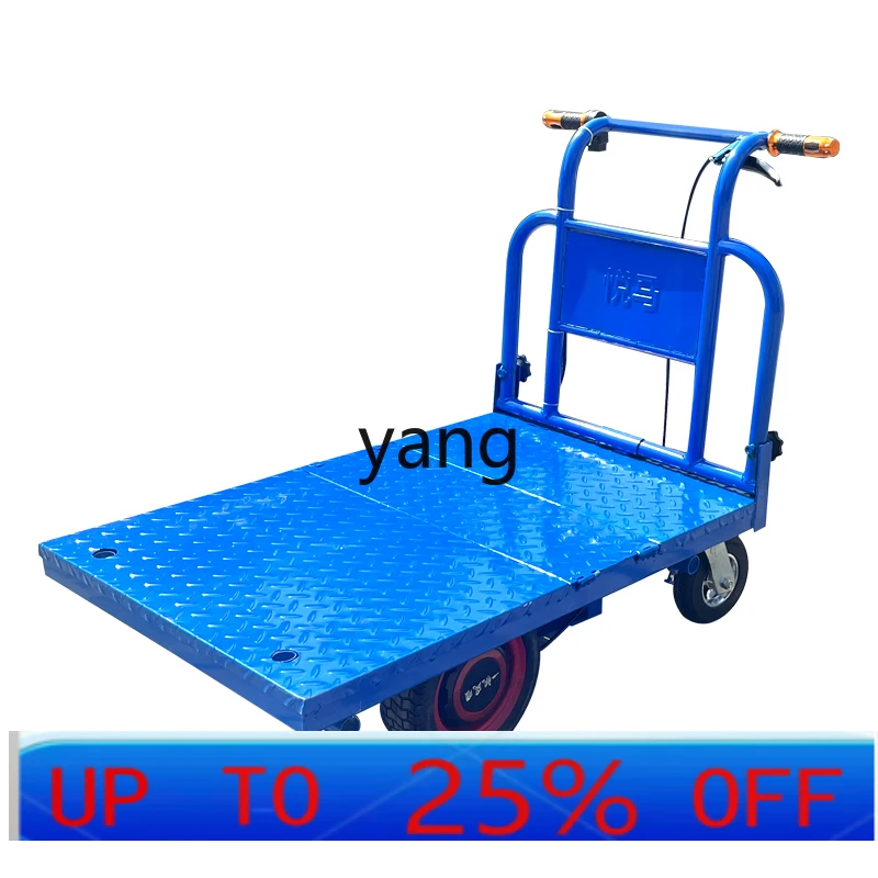 

LTT electric four-wheel trolley truck warehouse small folding tractor flatbed