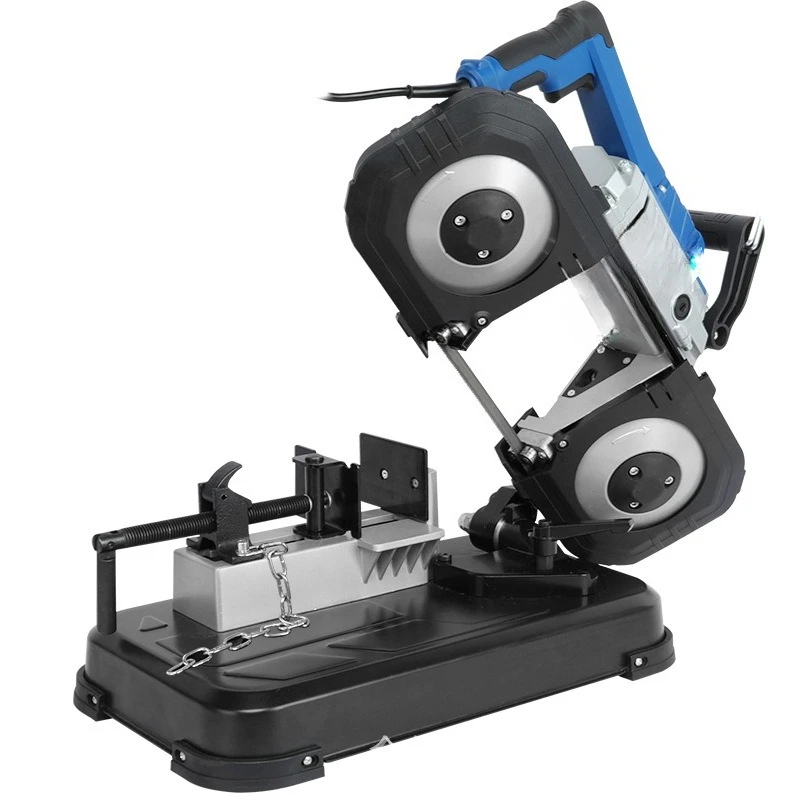 5 inch metal band saw small household desktop 45 degree wood metal variable speed cutting machine