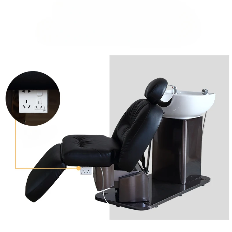 Chinese Spa Hair Wash Washbasin Beauty Salon Chair Hairdresser Washing Stylist Thai Shampoo Bed Massage Professional Makeup Bowl