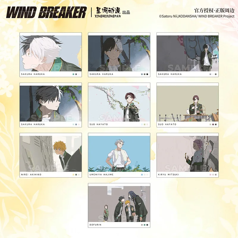 WIND BREAKER Haruka Sakura Hayato Suou China Official Authorization ED Series Photo Card 10pcs/Set