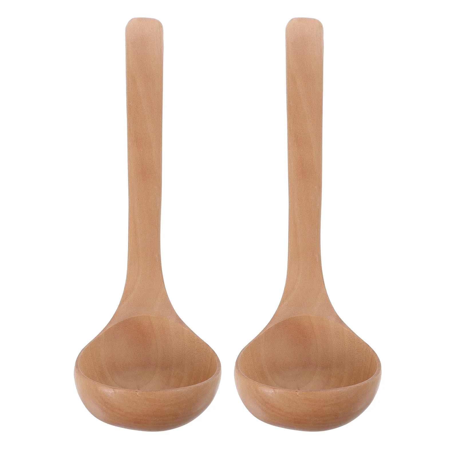

2Pcs Japanese Wooden Soup Spoon Long Handle Curved Hook Ladle for Ramen Soup Dessert Ramen Bowl Spoon Wooden Kitchen Ladle