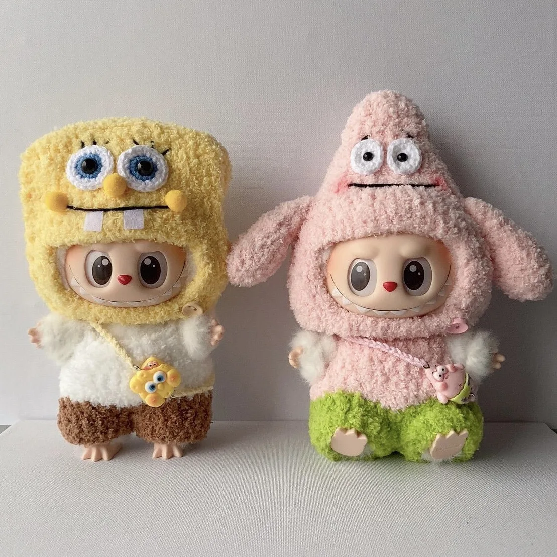 

Beinaier Handmade Labubu clothes SpongeBob & Patrick Character Series