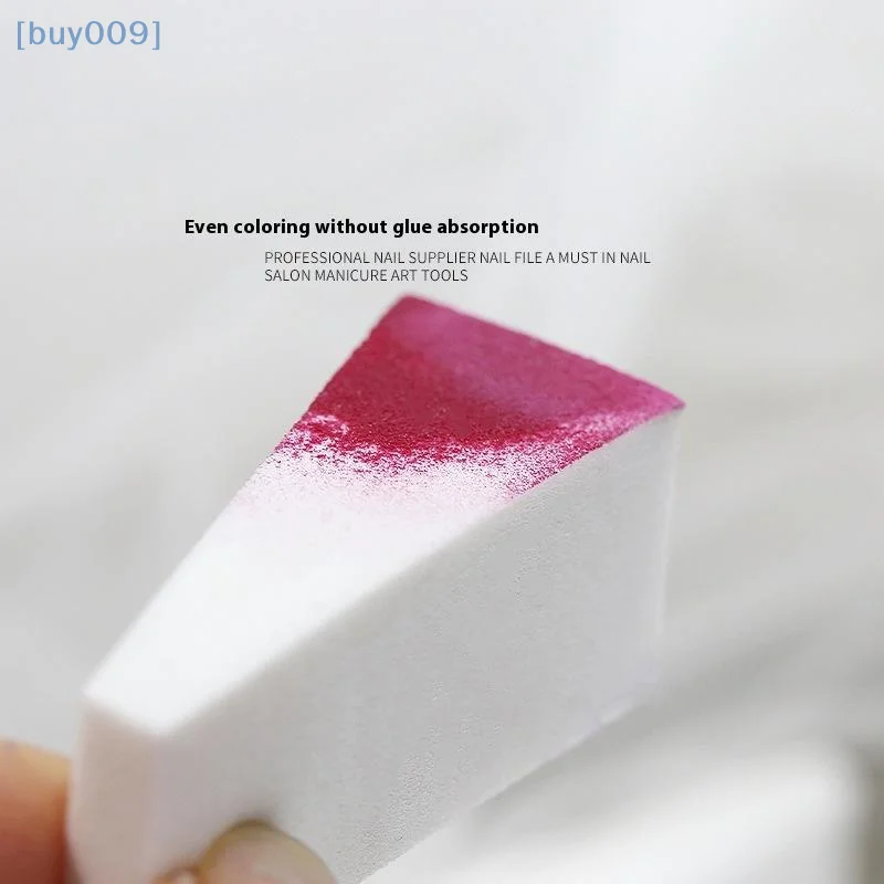 【buy009】20/50 Stück weißer dreieckiger weicher Schwamm-Nagelbürste zum Selbermachen, Farbverlauf, Malerei, Gel, Maniküre-Werkzeug, Make-up, Rouge, Wischschwamm