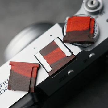 카메라 나무 핫 슈 커버, 보호대 캡 콜드 슈 커버, 루믹스 S9 소니 A7C2 니콘 D850 리코 GR3 후지 XT50 X100V 캐논 R5 용 