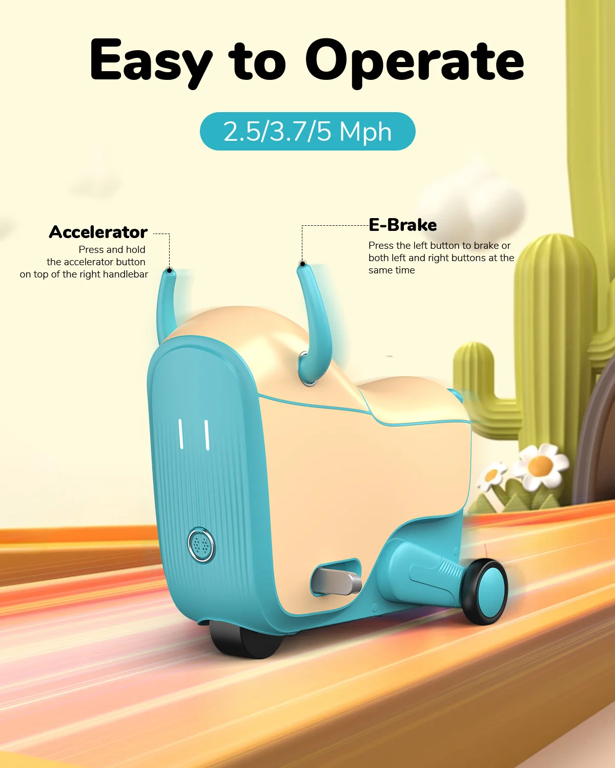 SUNNYTIMES Electric kids boys girls scooter suitcase ride on electric smart luggage suitcase