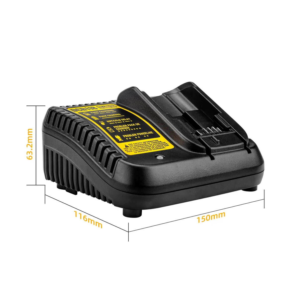 Imagem -06 - Carregador de Bateria para Dewalt 12v 14.4v 18v 20v Dcb200 Dcb201 Dcb203 Dcb205 Dcb206 Dcb140 Dcb121 us Plug