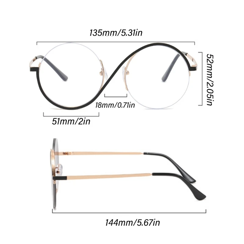 Myopia Glasses Frame for Women Men Unisex Optical Eye Glasses for Daily Use