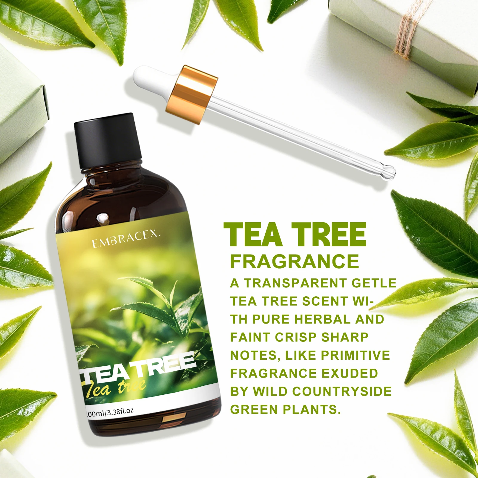 100ml Tea Tree Essential Oil Candle Making Essential Oils For Humidifier Diffusers For Home Gift Natural Oils Car Air Freshener