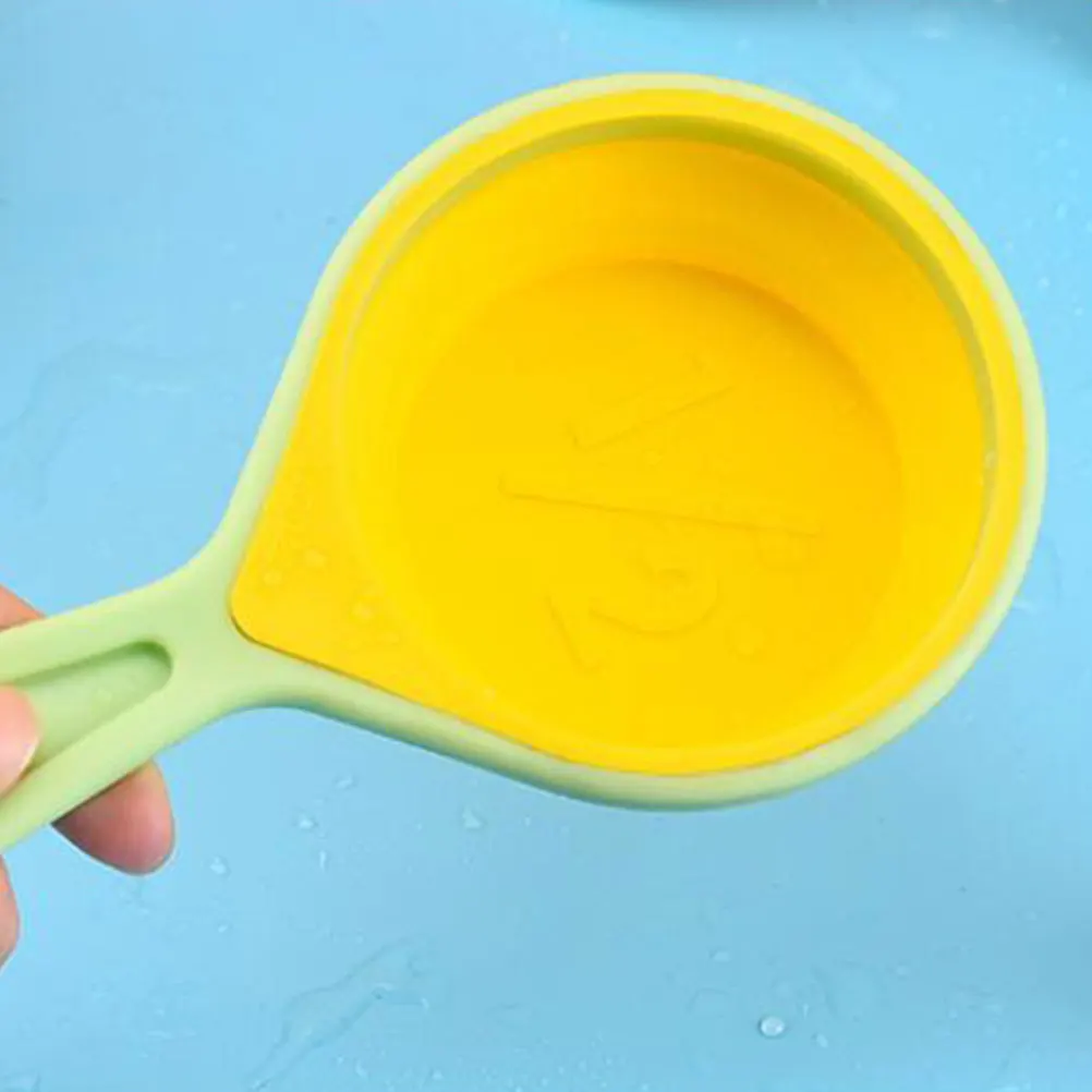 

1Set Silicone Folding Measuring Spoons Detachable Scale Practical Comfortable Grip Baking Supplies