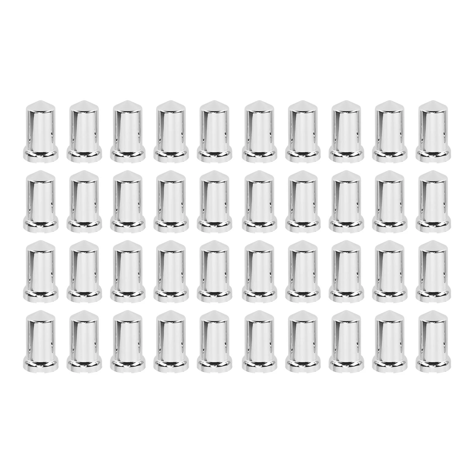 

33mm Flanged Lug Nut Cover ABS Chrome Plastic, Anti Rust Lug Nut for Truck Trailer Vehicle Wheel Accessory
