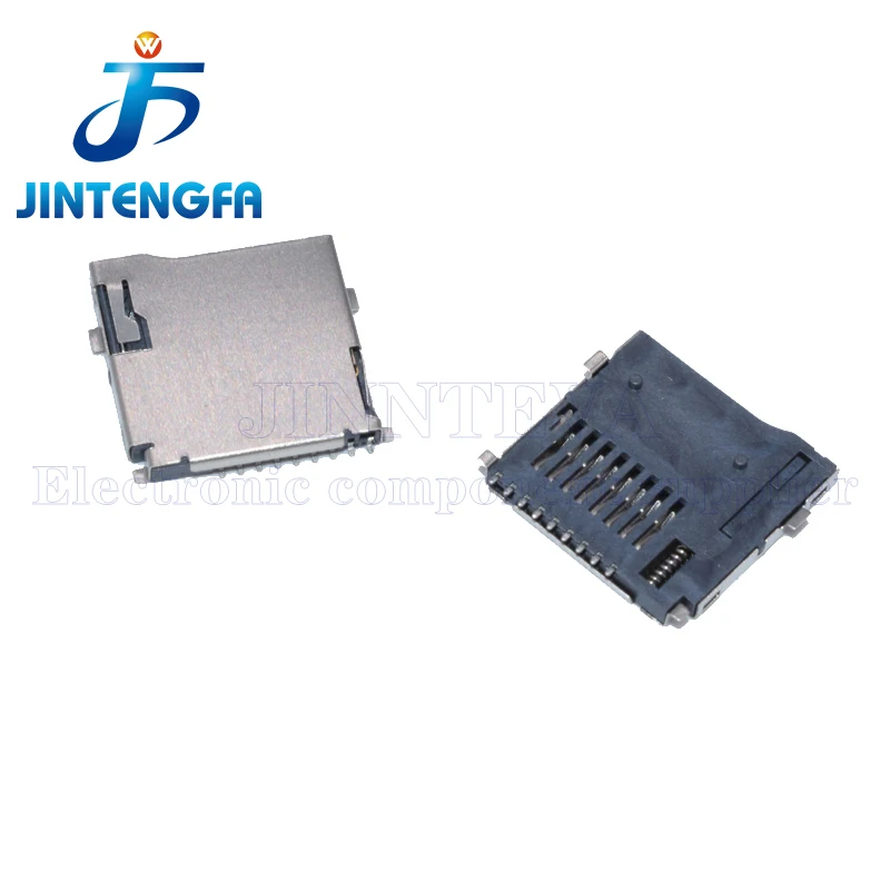 10PCS 9Pin Micro SD Card Slot Connectors SMD 14*15mm TF Card Deck Socket Jack Fit For Phone Tablet Vehicle Navigation The Pop Up