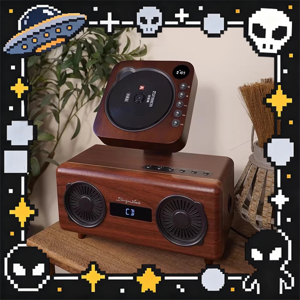 

THINKYA A6 CD Player Sound Lossless Sound Quality 3D CD Player Output Bluetooth/Fiber 3.5MM audio input /USB Support CD/CD-R/RW